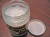 open jar of coconut oil
