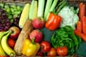 Fruits and vegetables are high in fiber