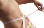 measuring waist with tape measure